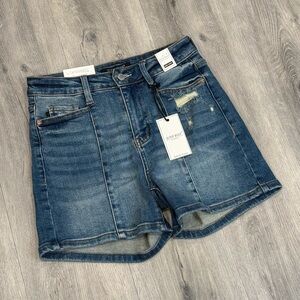 Judy Blue Casual Medium Wash Distressed Denim High Waist Summer Jean Shorts